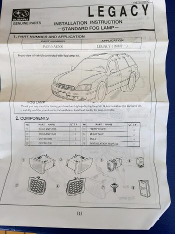 Subaru Original Nebelscheinwerfersatz Legacy Limousine H4510AE500 – Bild 2