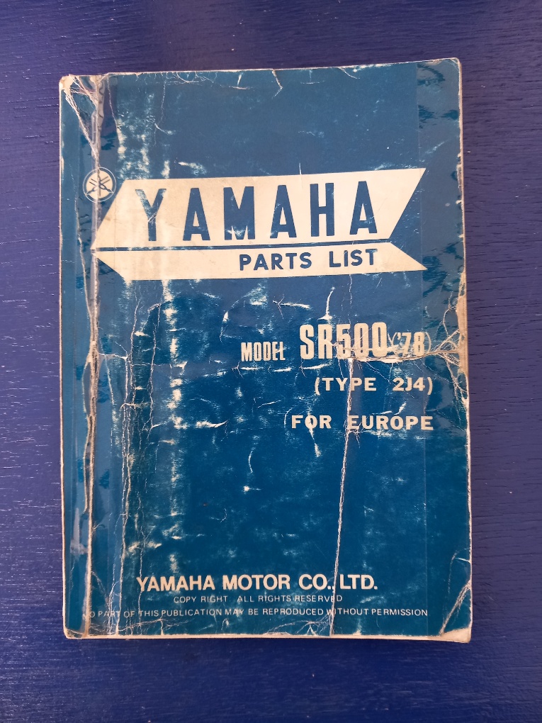 Yamaha Ersatzteil Katalog SR 500